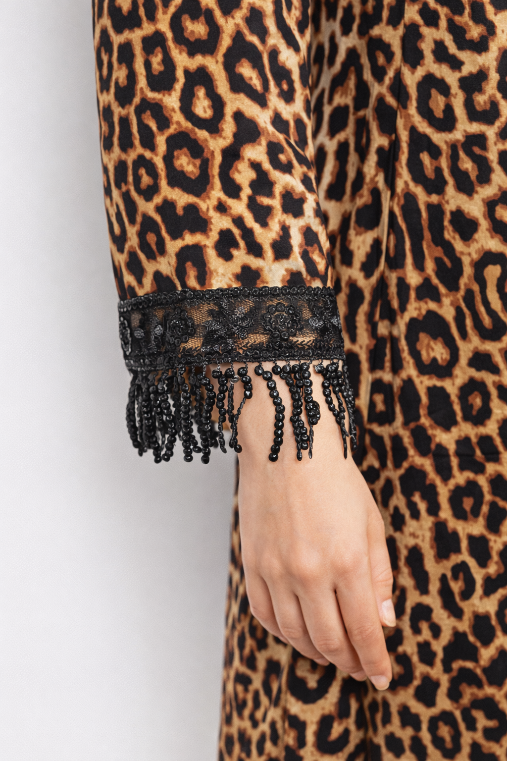 Cheetah A-line frok with plain trouser-4