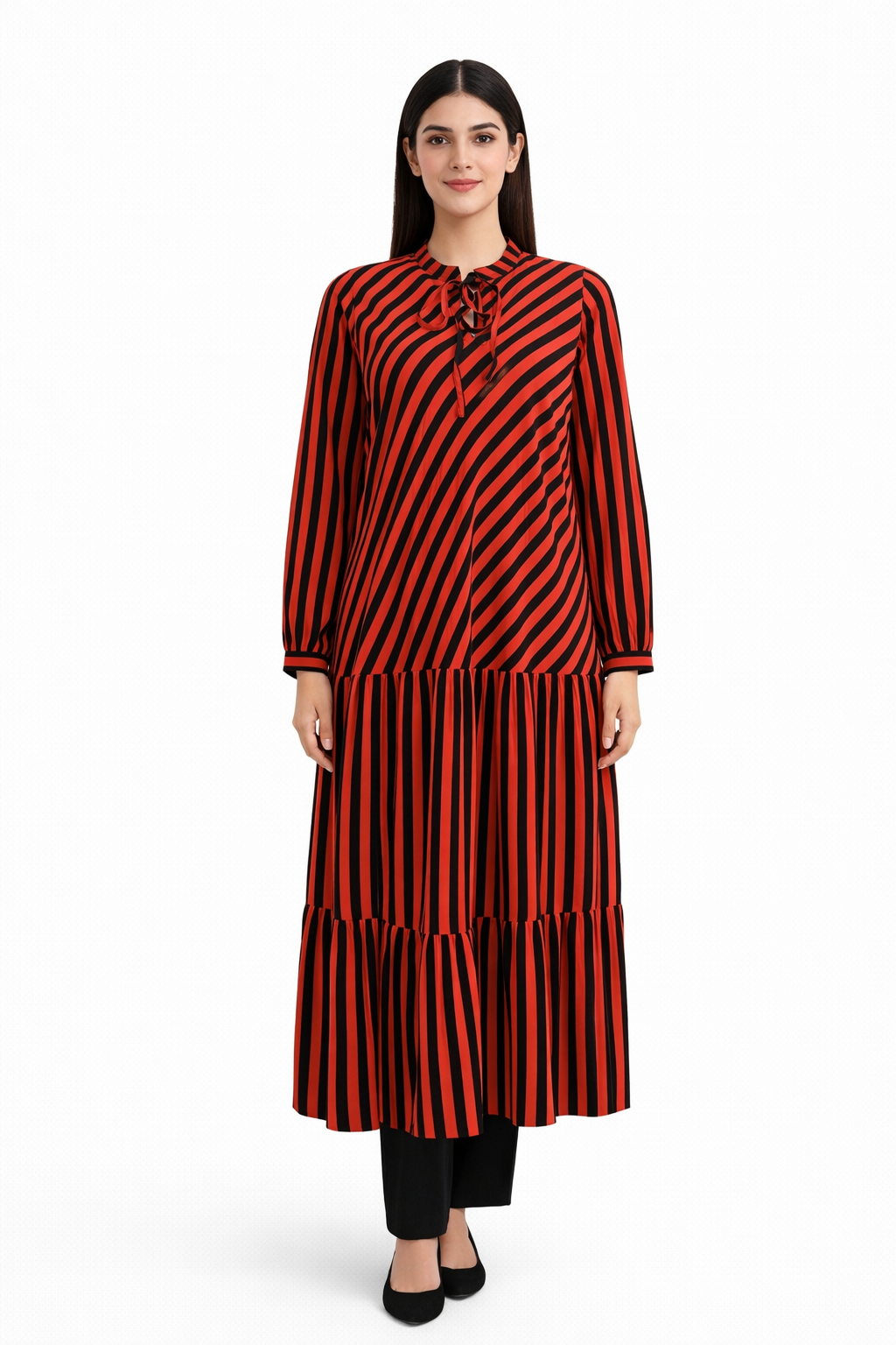 Red and black mexi 2 piece set-1