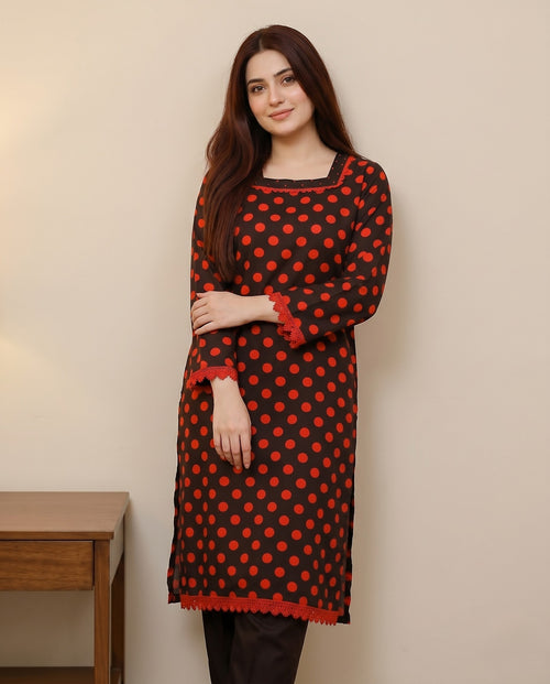 Polka Dots Kurti Set-00101